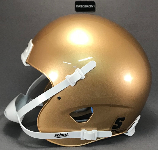 South Bend Gold Schutt XP Mini Football Helmet Shell 